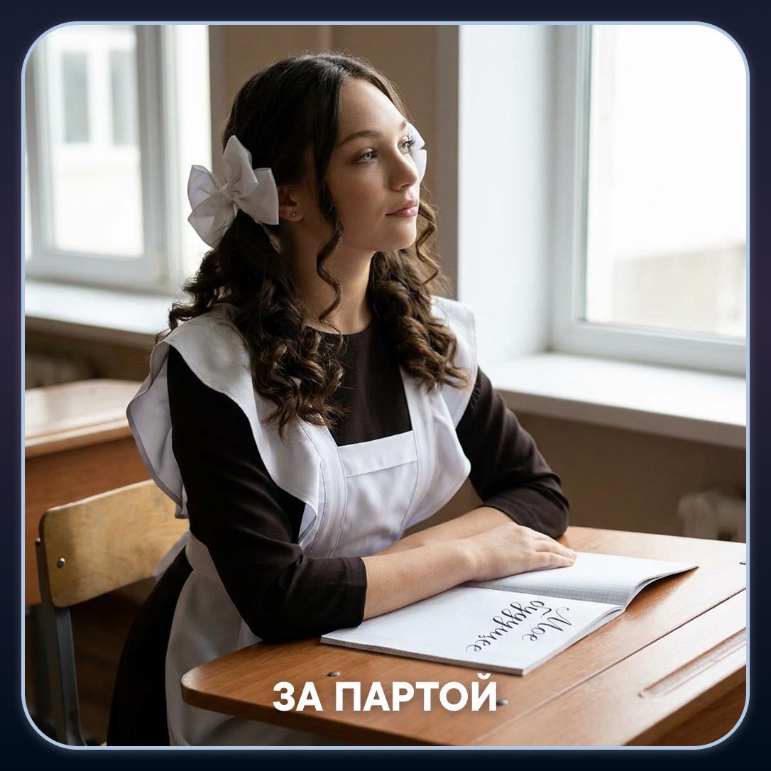 За партой: Задумчивый кадр за партой — последний школьный день.